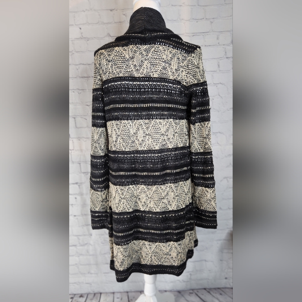 Natural Reflection Black and Tan Cardigan - Picture 2 of 4